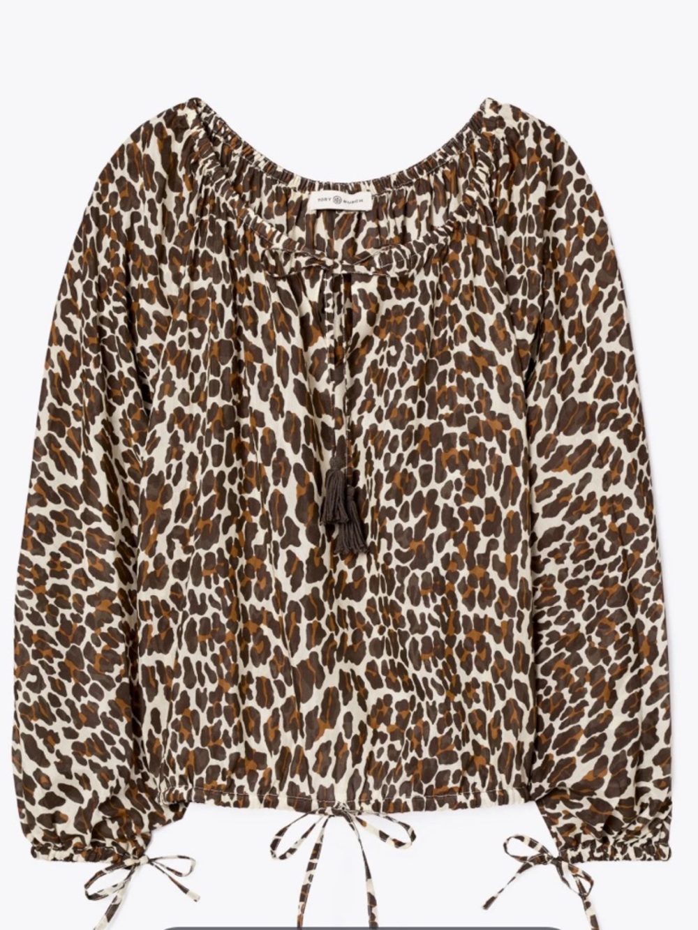 Tory Burch tie beach top Reva leopard silk blend